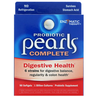 Enzymatic Therapy, Probiotic Pearls Complete, 90 Softgels