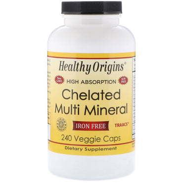 Healthy Origins, Chelated Multi Mineral, Iron Free, 240 Veggie Caps