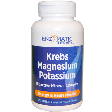 Terapia enzimática, Krebs Magnesio Potasio, Complejo mineral bioactivo, 120 tabletas