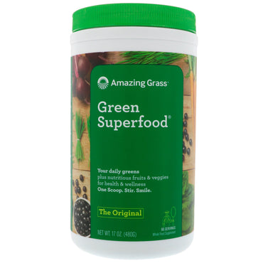 Amazing Grass, Green Superfood الأصلي، 17 أونصة (480 جم)