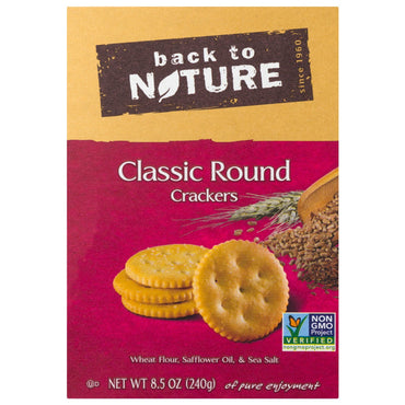 Back to Nature, Biscoitos, Redondo Clássico, 240 g (8,5 oz)