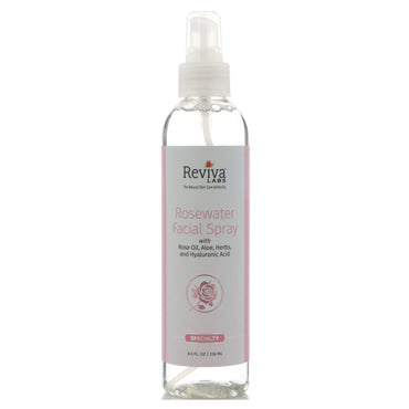 Reviva Labs, Spray facial de agua de rosas, 8 oz (236 ml)
