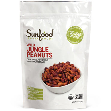 Sunfood, Wild Jungle Peanuts, 8 oz (227 g)