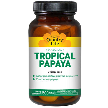 Country Life, Papaya Natural, Tropical, 500 Obleas