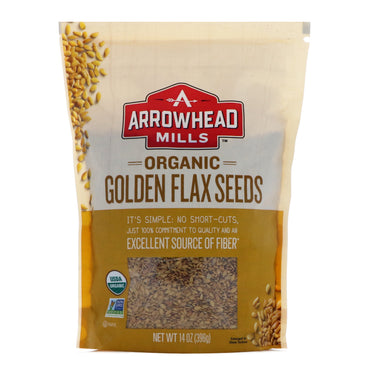 Arrowhead Mills, graines de lin dorées, 14 oz (396 g)