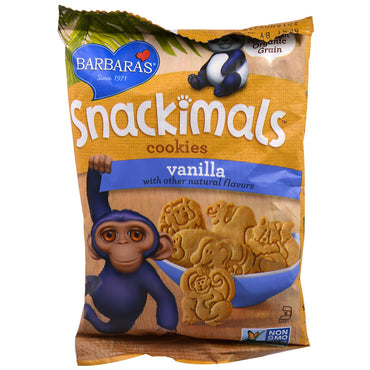 Barbara's Bakery, Snackimals, Biscuits animaux, Vanille, 2,125 oz (60 g)