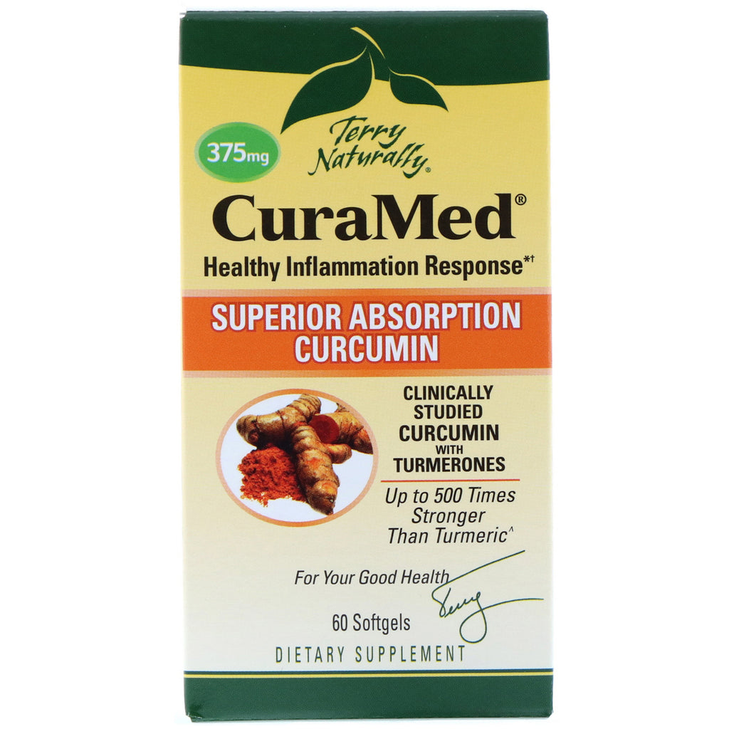 EuroPharma, Terry Naturally, CuraMed, 375 mg, 60 Softgels