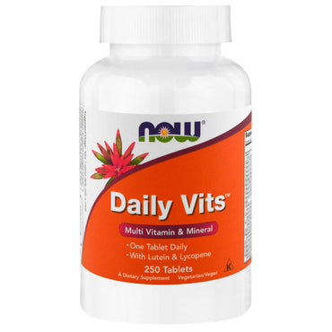 Now Foods, Daily Vits, 250 tabletas
