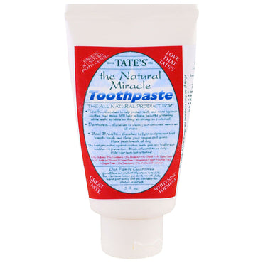 Tate's, pasta de dientes The Natural Miracle, 5 onzas líquidas