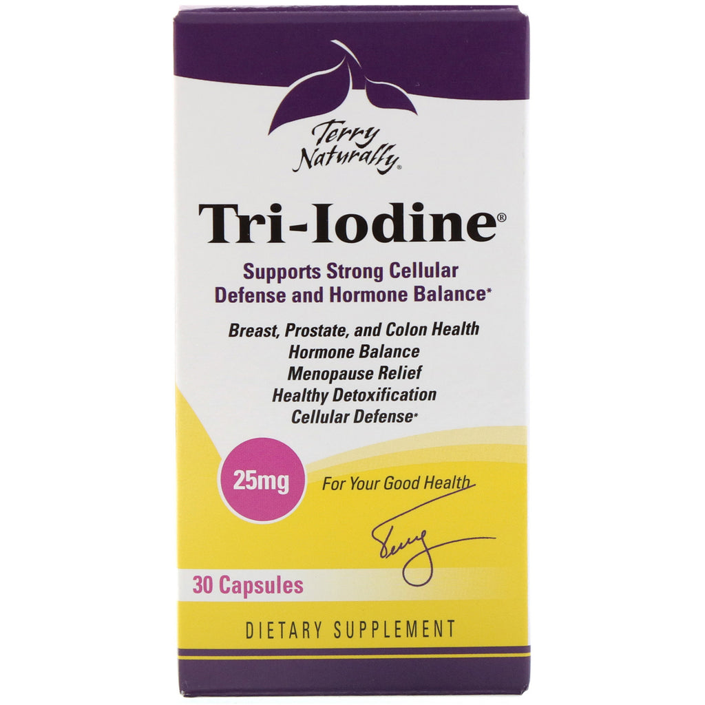 EuroPharma, Terry Naturally, Tri-Iodine, 25 mg, 30 Capsules