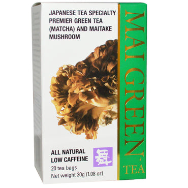 Mushroom Wisdom, Mai grønn te, 20 teposer, 1,08 oz (30 g)