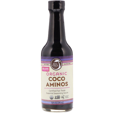 Big Tree Farms, Coco Aminos, Sauce d'assaisonnement essentielle, 10 fl oz (296 ml)