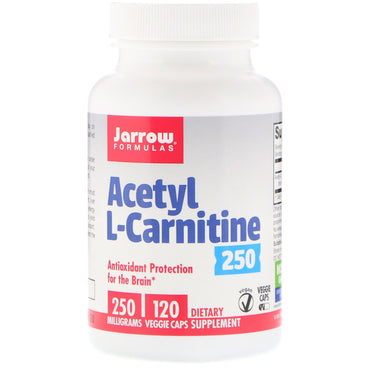 Formule Jarrow, acetil L-carnitină 250, 250 mg, 120 capsule vegetale