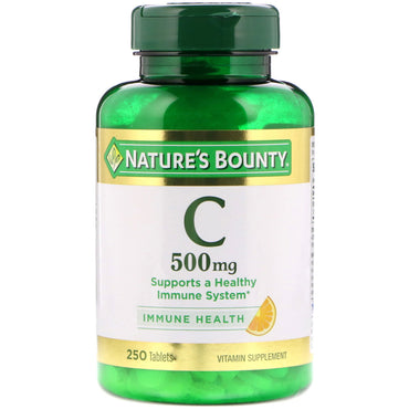 Nature's Bounty, Vitamina C, 500 mg, 250 tabletas