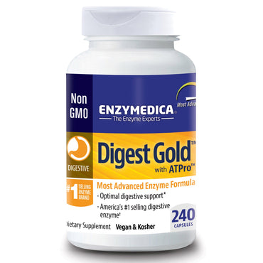 Enzymedica, Digest Gold med ATPro, 240 kapsler