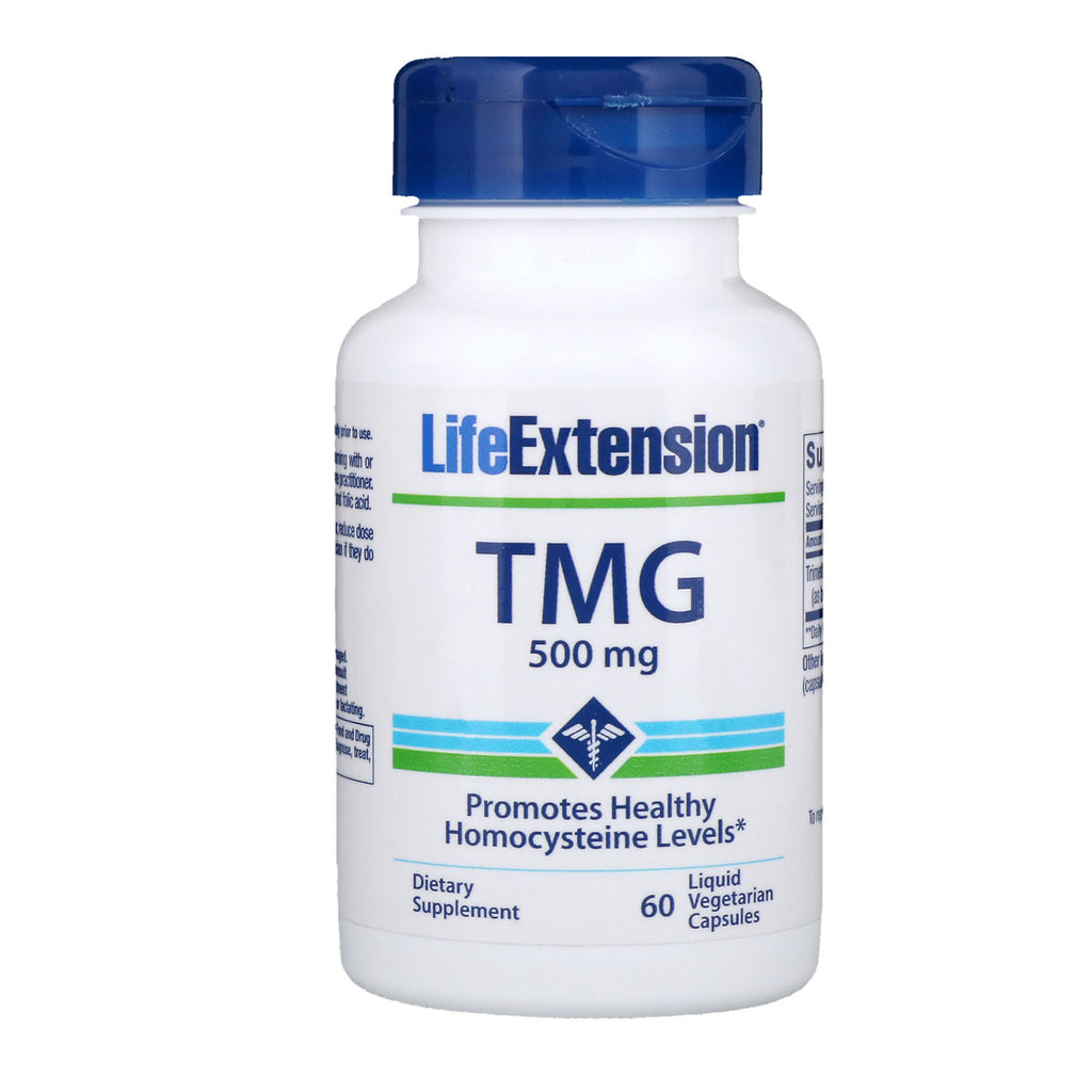 Life Extension、TMG、500 mg、液体野菜カプセル 60 個