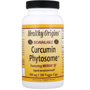 Sunn opprinnelse, biotilgjengelig curcumin phytosome med Meriva SF, 500 mg, 180 grønnsakskapsler