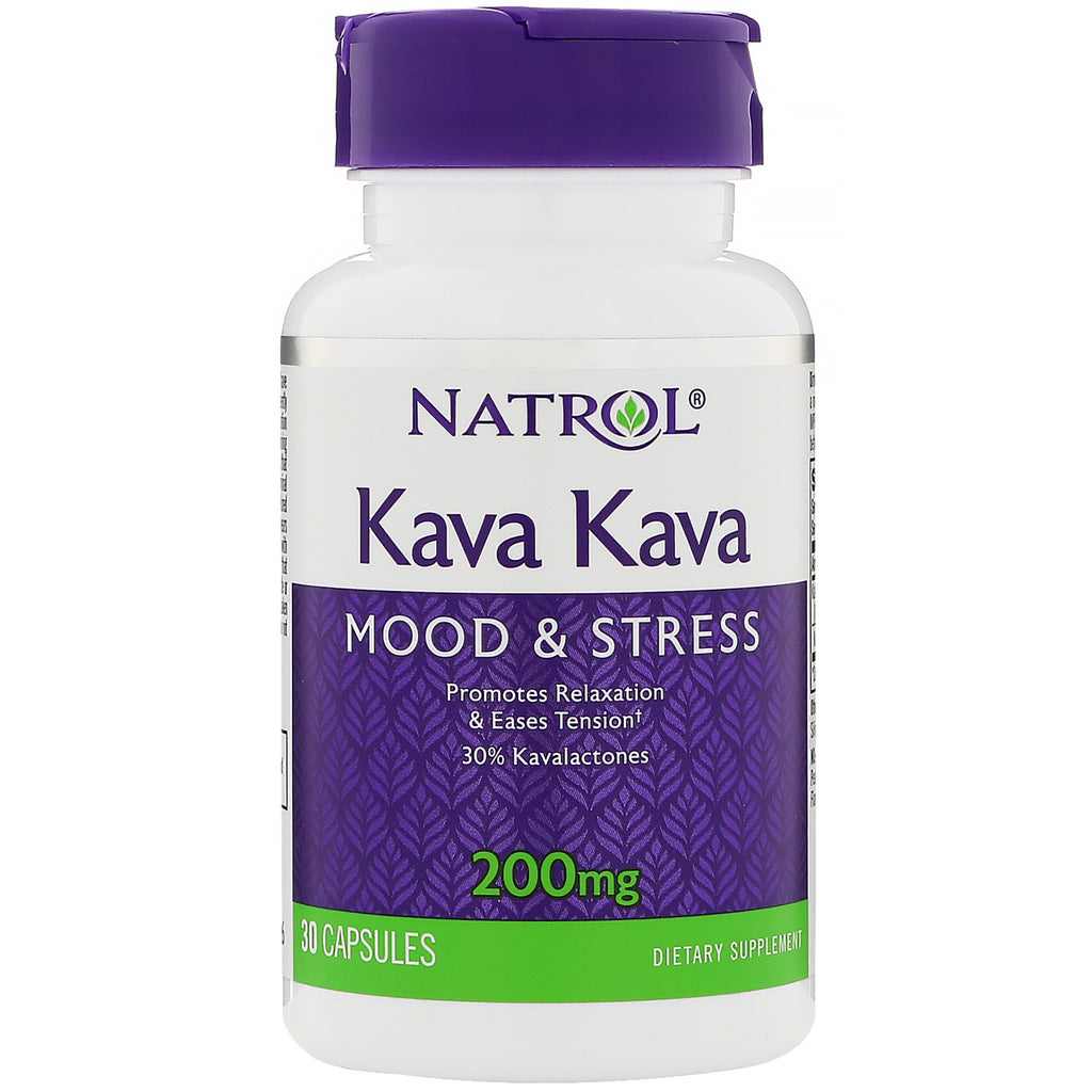 Natrol, Kava Kava, 200 mg, 30 Cápsulas