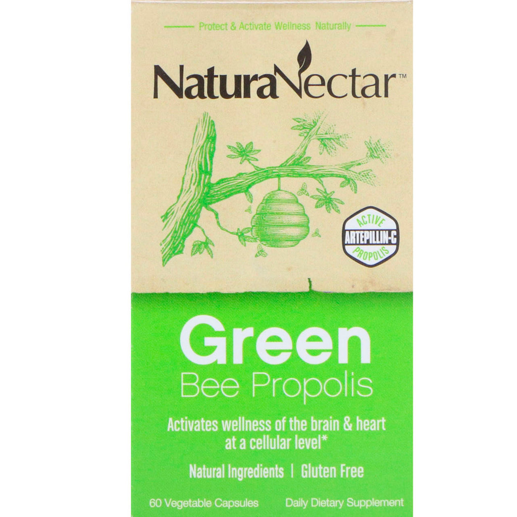 Naturanectar, grøn bi-propolis, 60 vegetabilske kapsler
