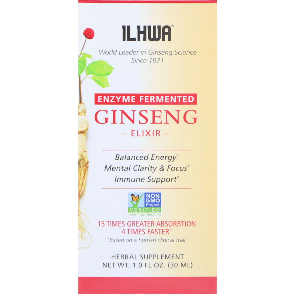 Ilhwa, Ginseng, Elixir, Fermentat enzimatic, 1 fl oz (30 ml)