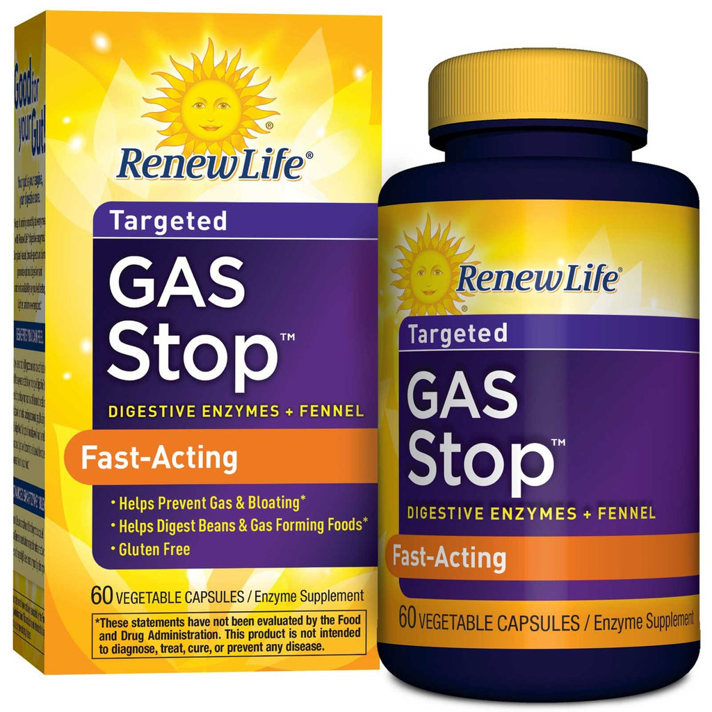 Renew Life, Gas Stop, 60 capsules végétariennes
