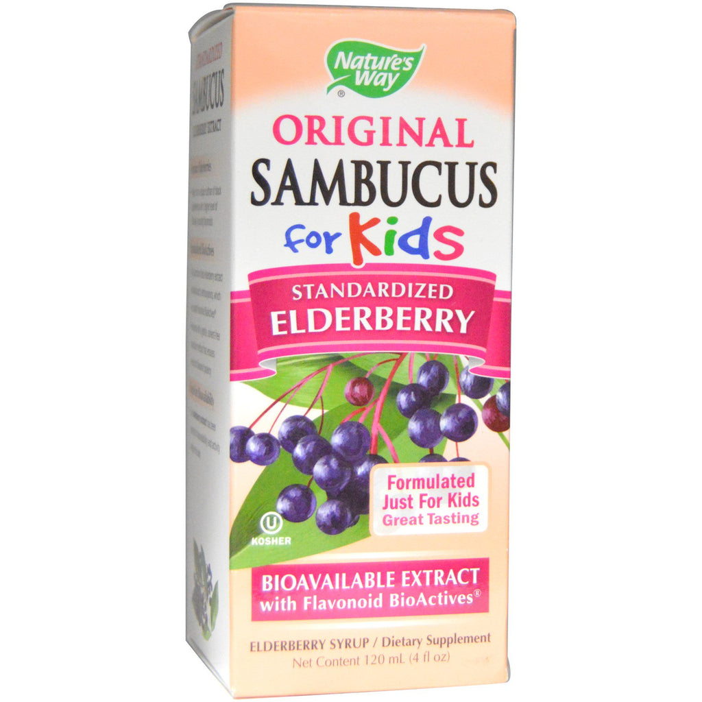 Nature's Way, Original Sambucus for Kids, Standardized Elderberry, 4 fl oz (120 ml)