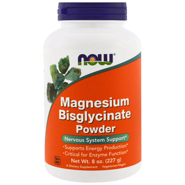 Now Foods, Magnesiumbisglycinat-Pulver, 8 oz (227 g)