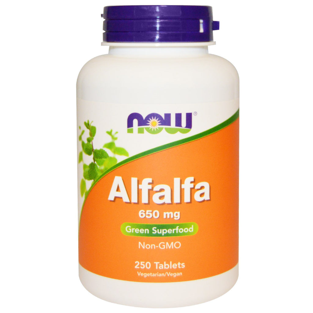 Now Foods, Alfalfa, 650 mg, 250 tabletas