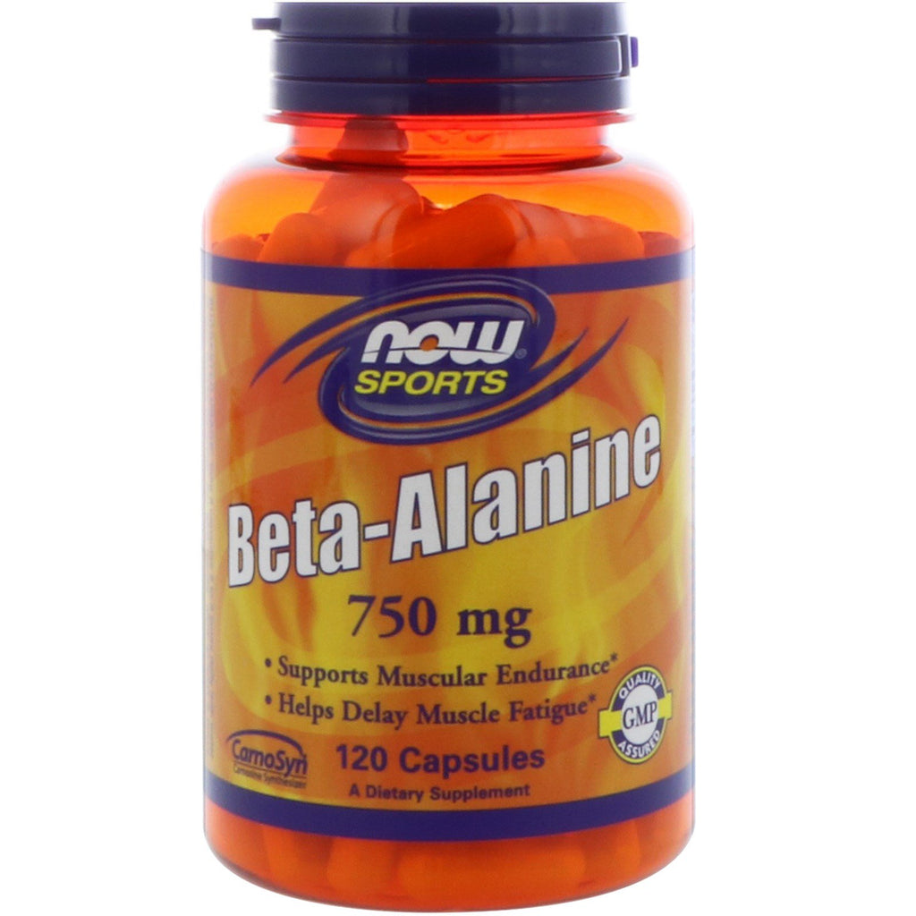 Now Foods, Esportes, Beta-Alanina, 750 mg, 120 Cápsulas