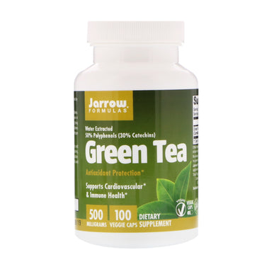 Jarrow Formulas, Té verde, 500 mg, 100 cápsulas vegetales