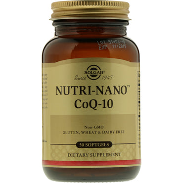 Solgar, nutri-nano coq-10, 50 cápsulas blandas
