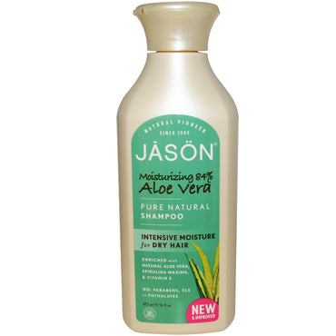Jason Natural, Pure Natural Shampoo, Aloe Vera, 16 fl oz (473 ml)