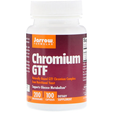 Jarrow Formulas, Chromium GTF، 200 ميكروجرام، 100 كبسولة