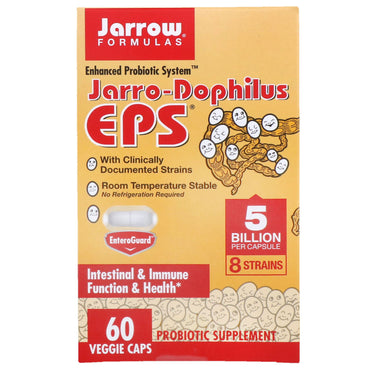 Fórmulas Jarrow, jarro-dophilus eps, 5 mil millones, 60 cápsulas vegetales