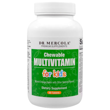 Dr. Mercola, Multivitamin-Kautabletten für Kinder, 60 Tabletten