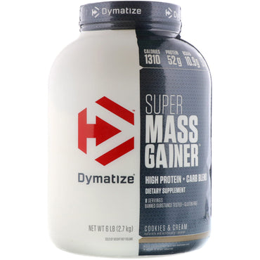 Dymatize Nutrition, Super Mass Gainer، كوكيز وكريمة، 6 رطل (2.7 كجم)