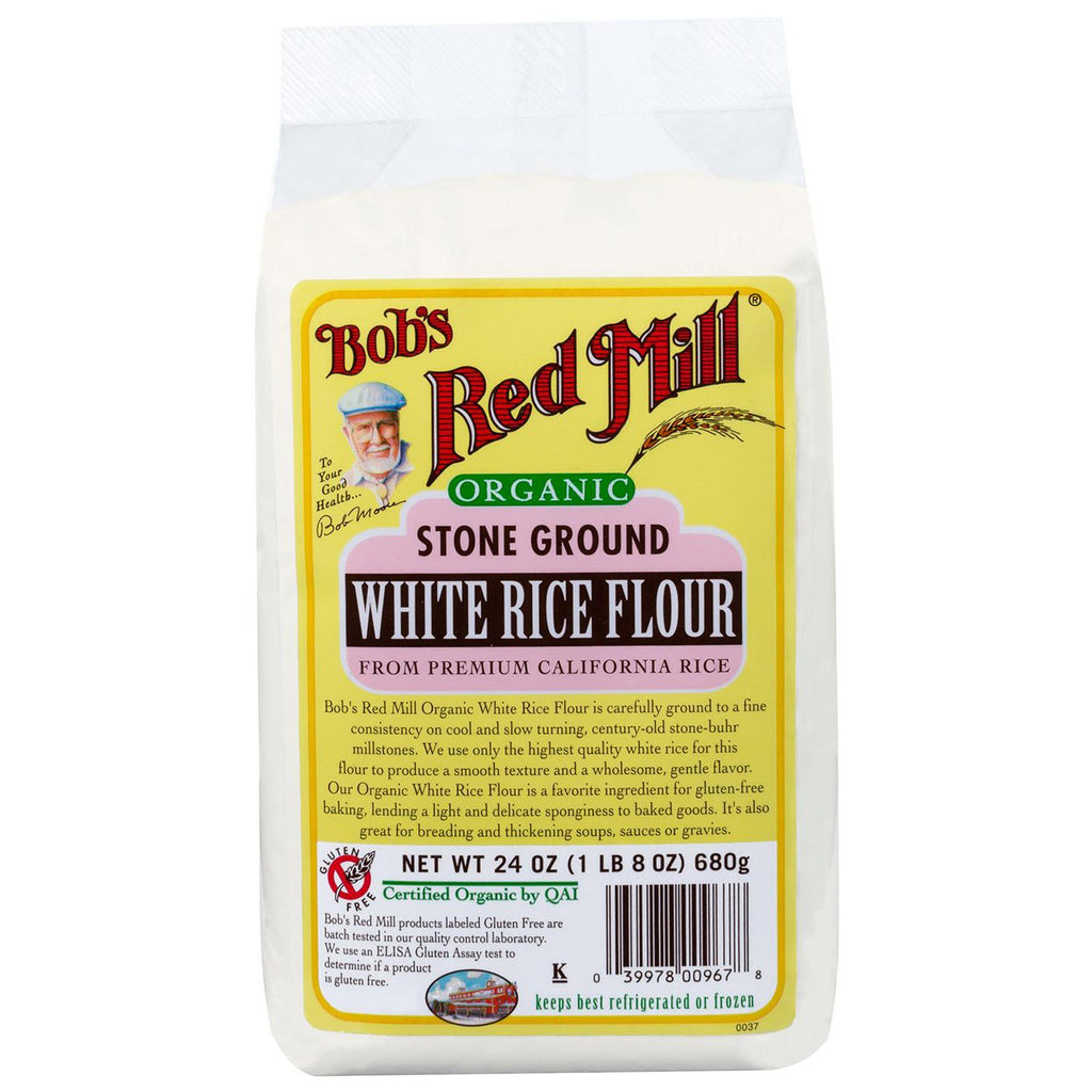 Bob's Red Mill, stenmalet vitt rismjöl, 24 oz (680 g)