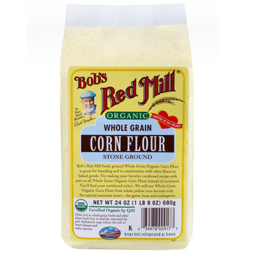 Bob's Red Mill, Farinha de Milho Integral, 680 g (24 onças)