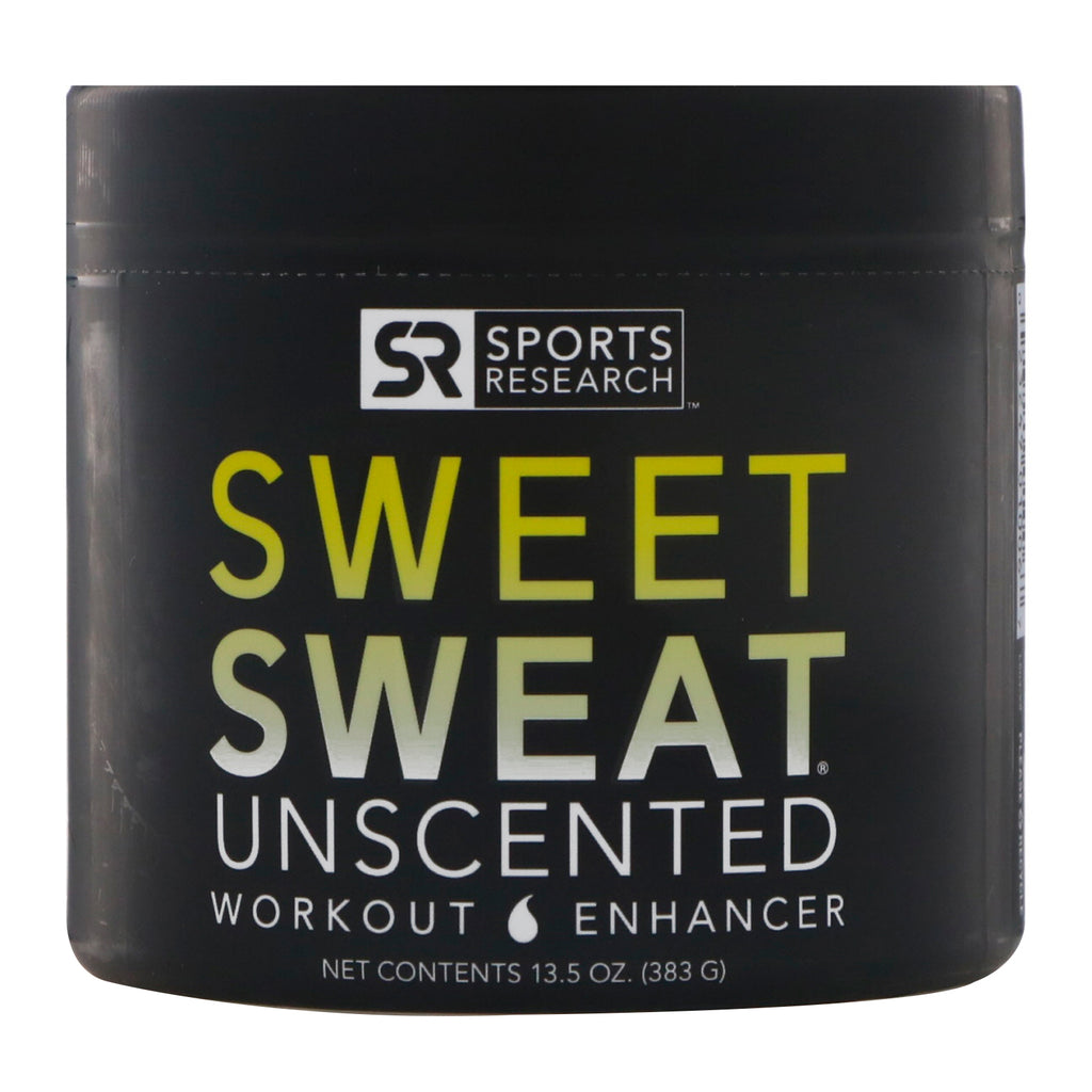 Sportsforskning, Sweet Sweat Workout Enhancer, uparfymert, 13,5 oz (383 g)