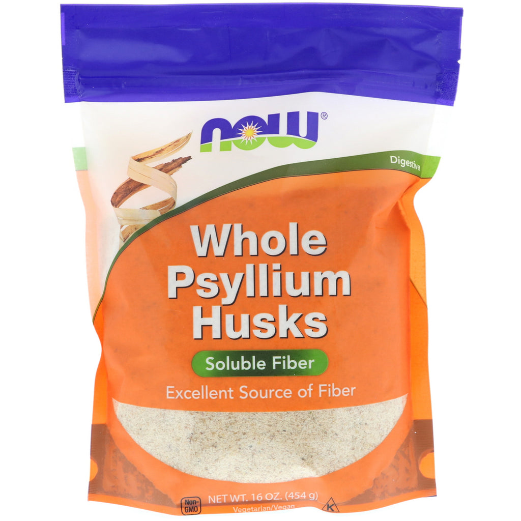 Now Foods, coques de psyllium entières, 16 oz (454 g)