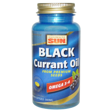 Health From The Sun, Aceite de grosella negra, 500 mg, 90 minicápsulas blandas