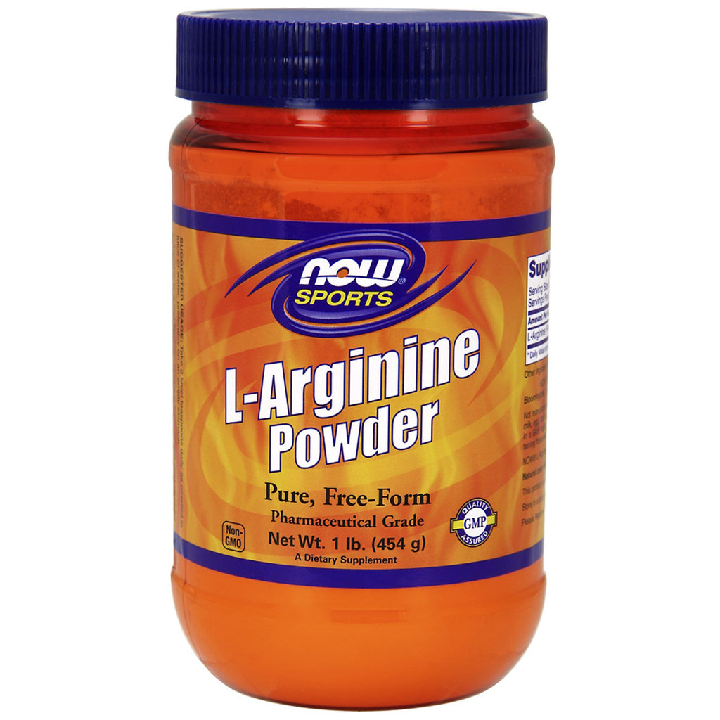 Now Foods, ספורט, אבקת L-Arginine, 1 פאונד (454 גרם)