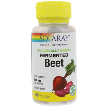 Solaray, ally Grown Fermented Beet, 500 mg, 100 VegCaps
