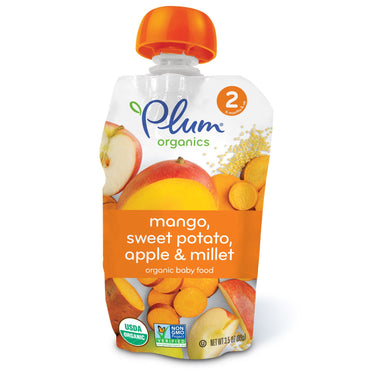 Plum s Baby Food Steg 2 Mango Sweet Potato Apple & Hirs 3,5 oz (99 g)