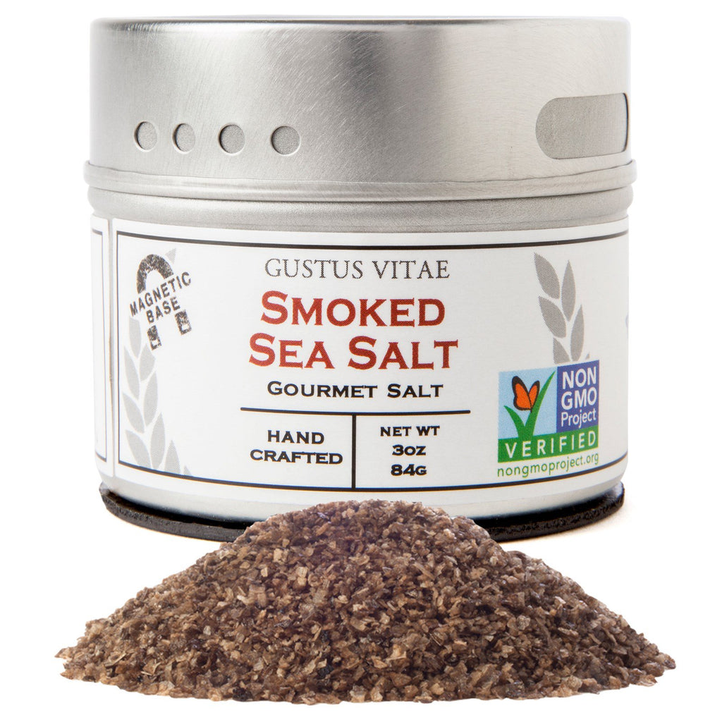 Gustus Vitae, sel gastronomique, sel de mer fumé naturel, 3 oz (84 g)