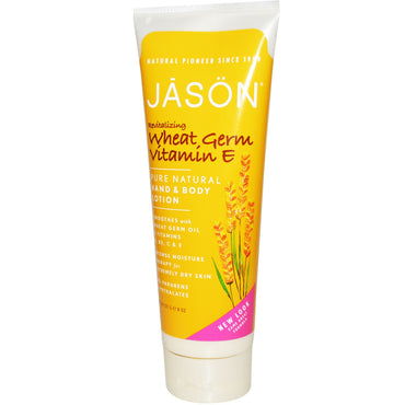 Jason Natural, Hand- und Körperlotion, Weizenkeim-Vitamin E, 8 oz (227 g)