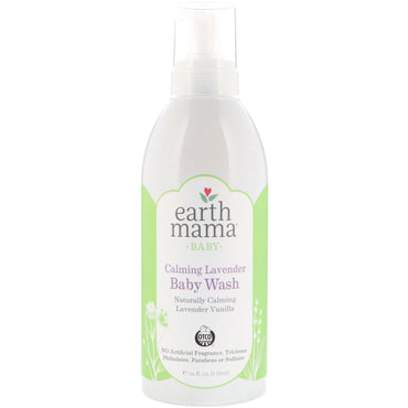 Earth Mama, Gel de spălat calmant pentru bebeluși cu lavandă, vanilie cu lavandă, 34 fl oz (1 L)