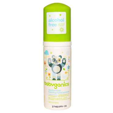 BabyGanics Foaming Hand Sanitizer Alcohol-Free Fragrance Free 1.69 fl oz (50 ml)