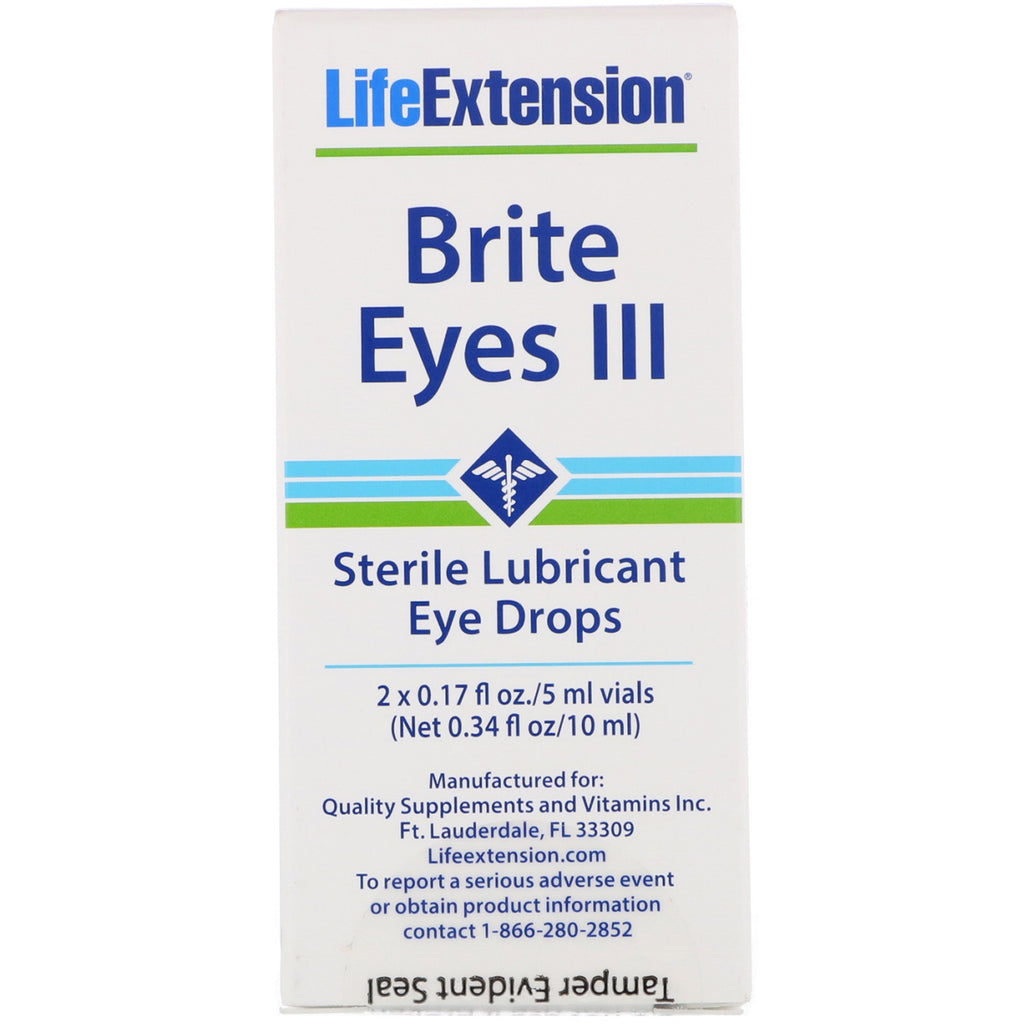 Life Extension Brite Eyes III 2 قارورة 5 مل لكل منهما