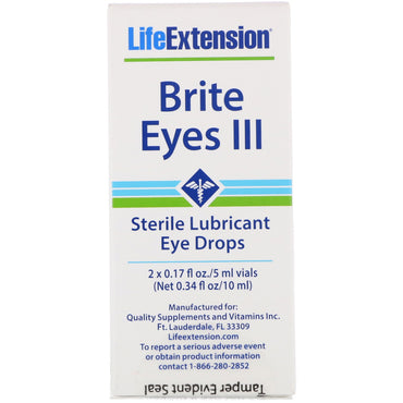 Life Extension Brite Eyes III 2 Vials 5 ml Each